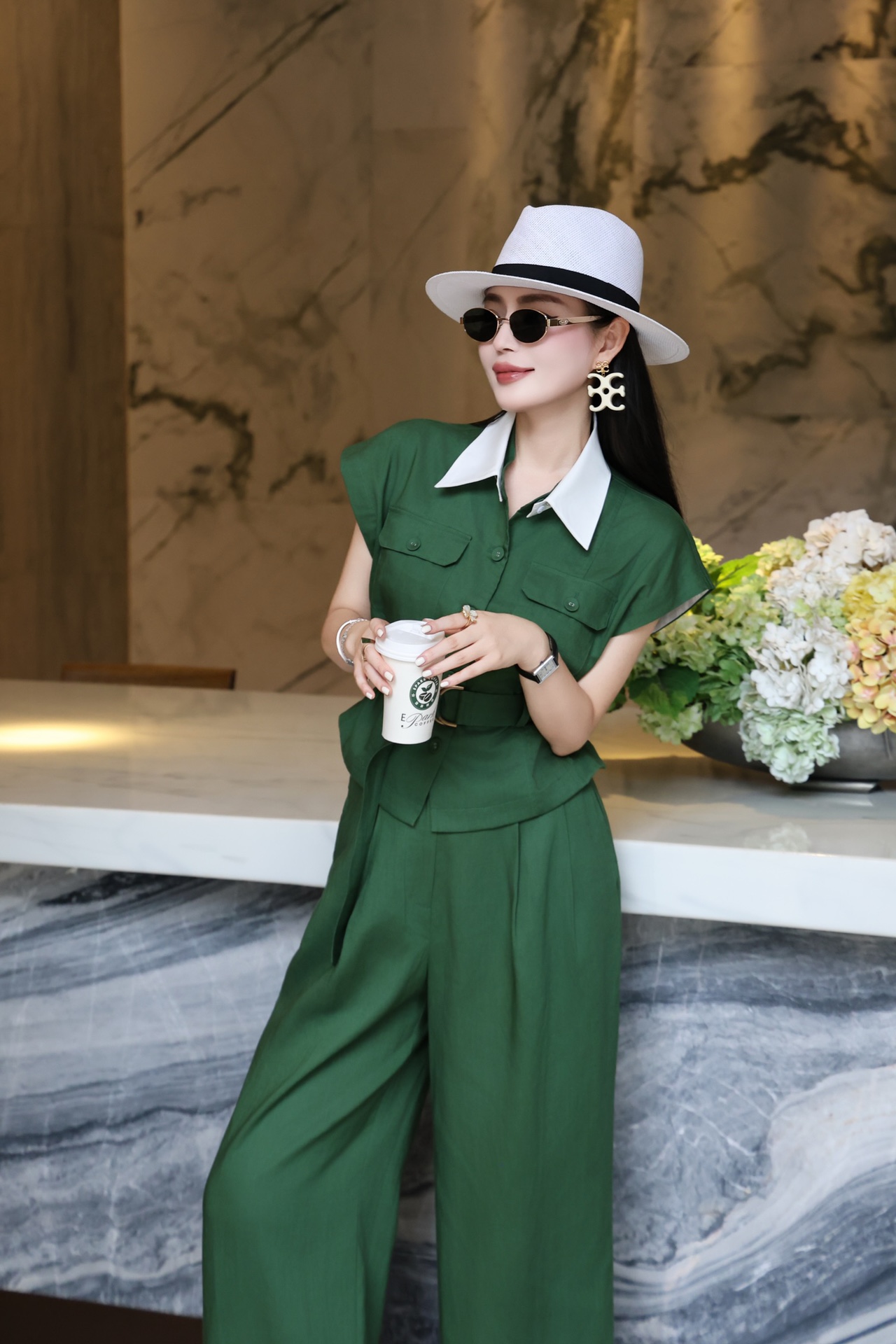 High-end Quality Women’s Clothes with Small Spot Design, Various Sizes Available - 图片 3