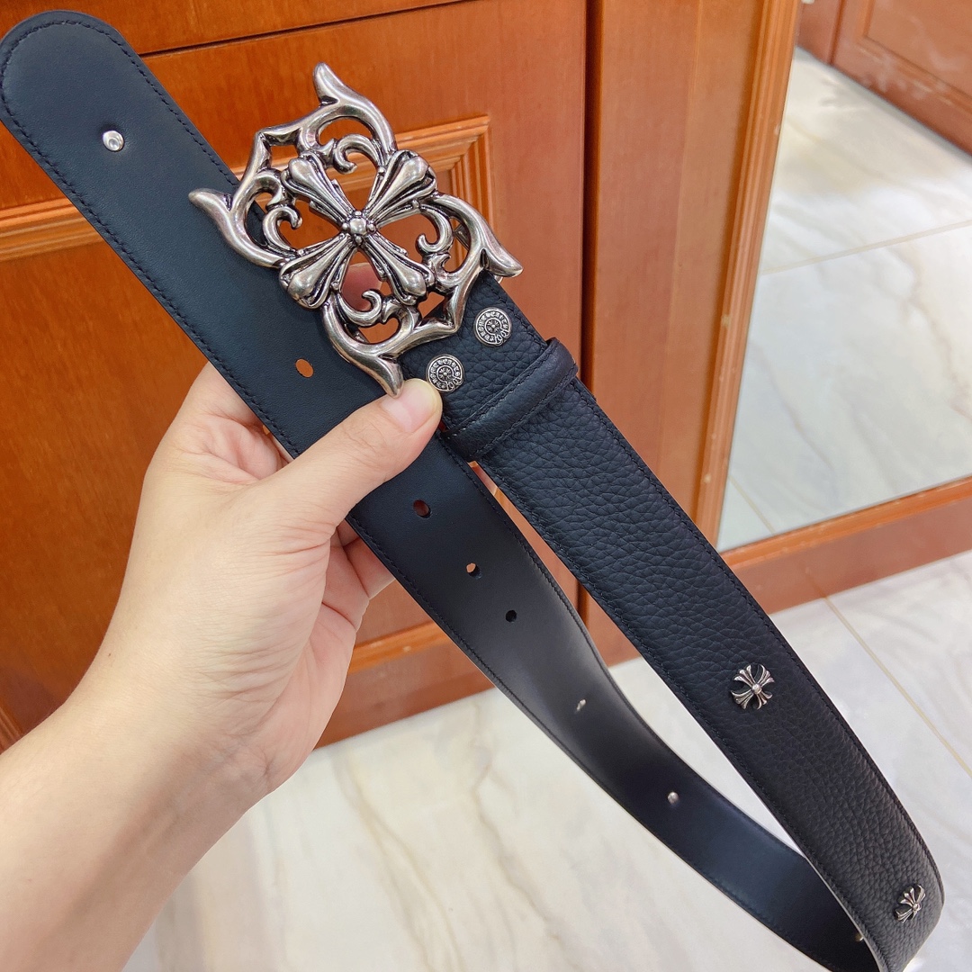 Chrome Hearts Crocson Belt: Pro-Performance Punk Fashion with Gold and Silver Details - 图片 1