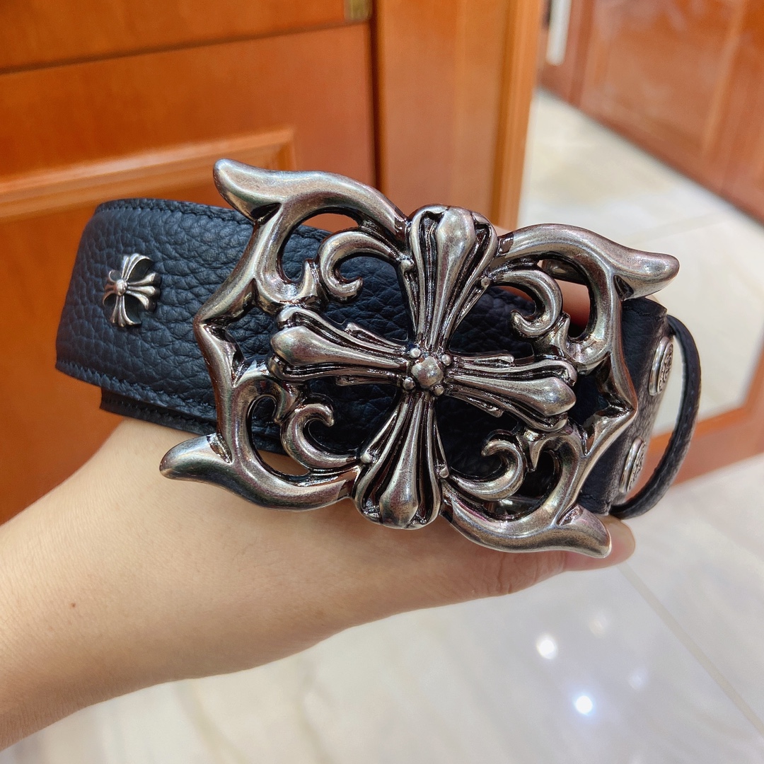 Chrome Hearts Crocson Belt: Pro-Performance Punk Fashion with Gold and Silver Details - 图片 6