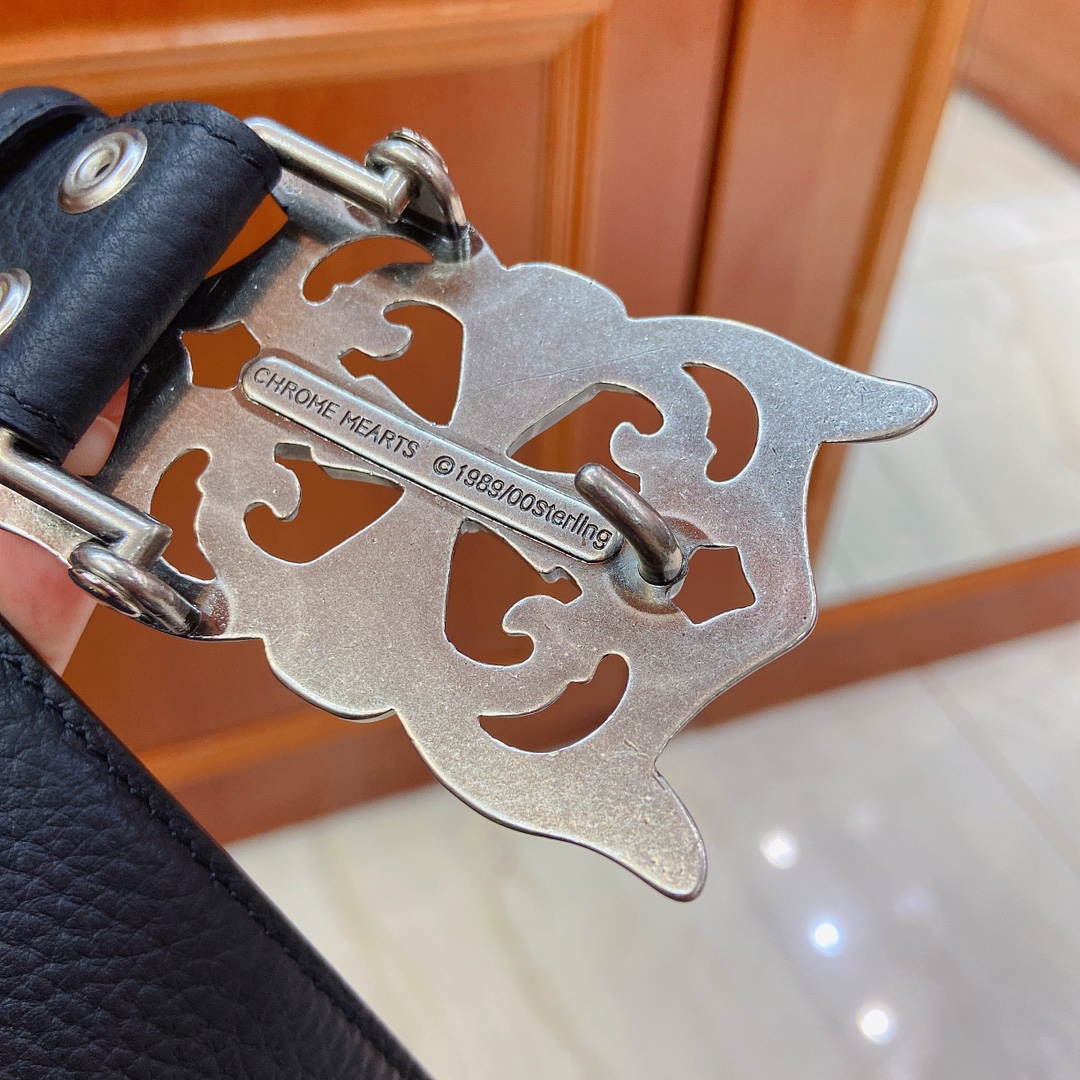 Chrome Hearts Crocson Belt: Pro-Performance Punk Fashion with Gold and Silver Details - 图片 5