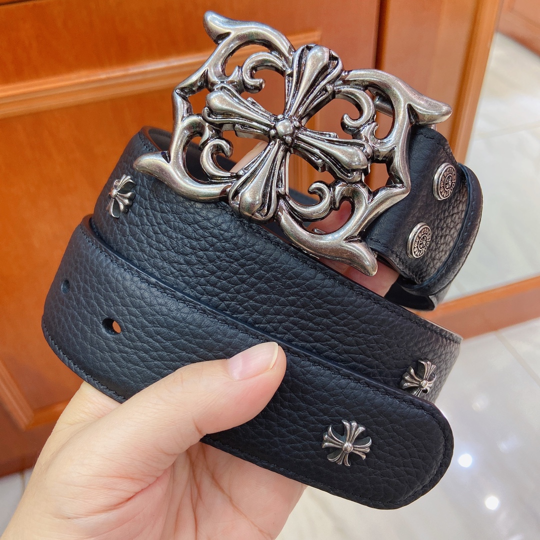 Chrome Hearts Crocson Belt: Pro-Performance Punk Fashion with Gold and Silver Details - 图片 4