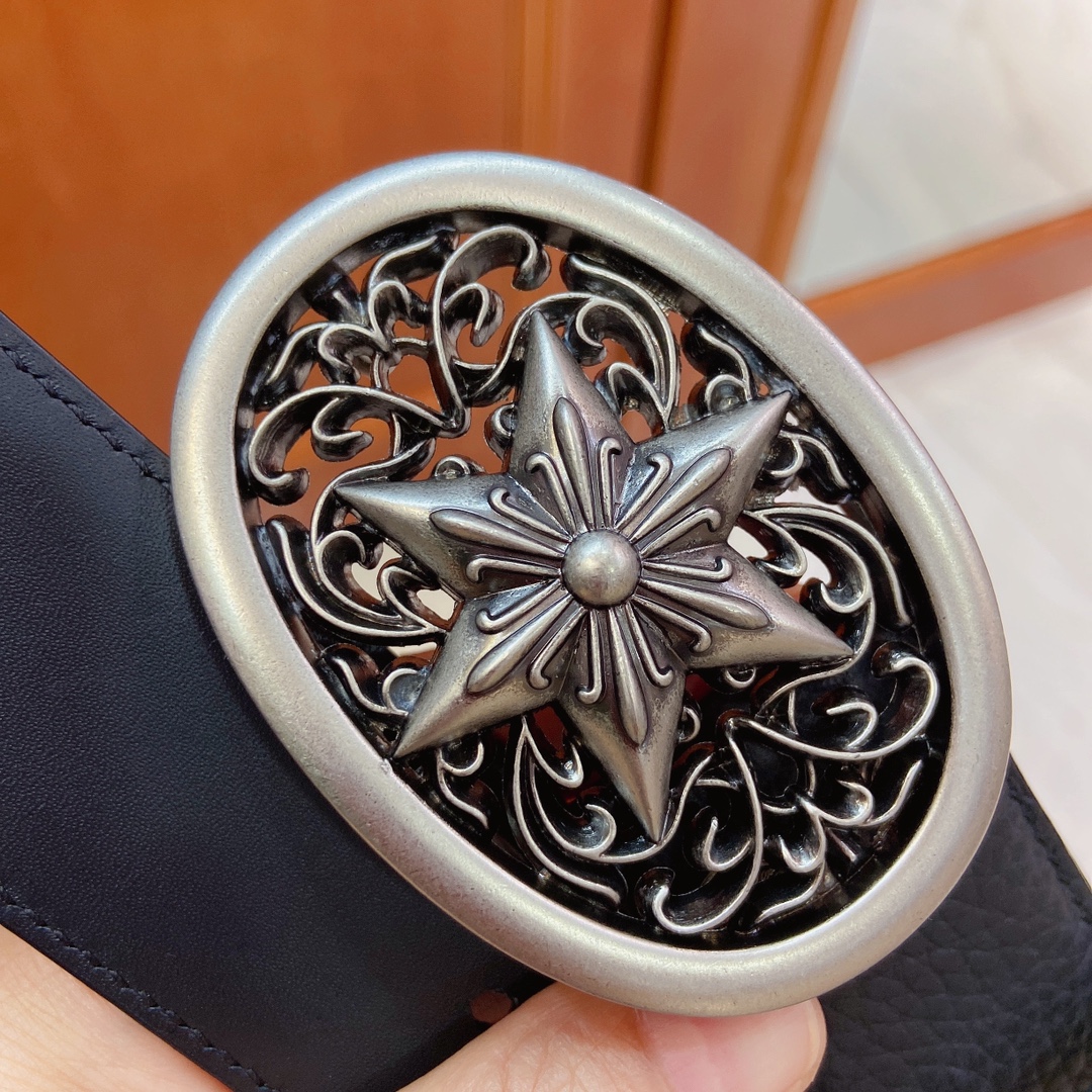 Chrome Hearts Crocson Belt: Punk-Style Fashion with Precise Gold and Silver Coating - 图片 2