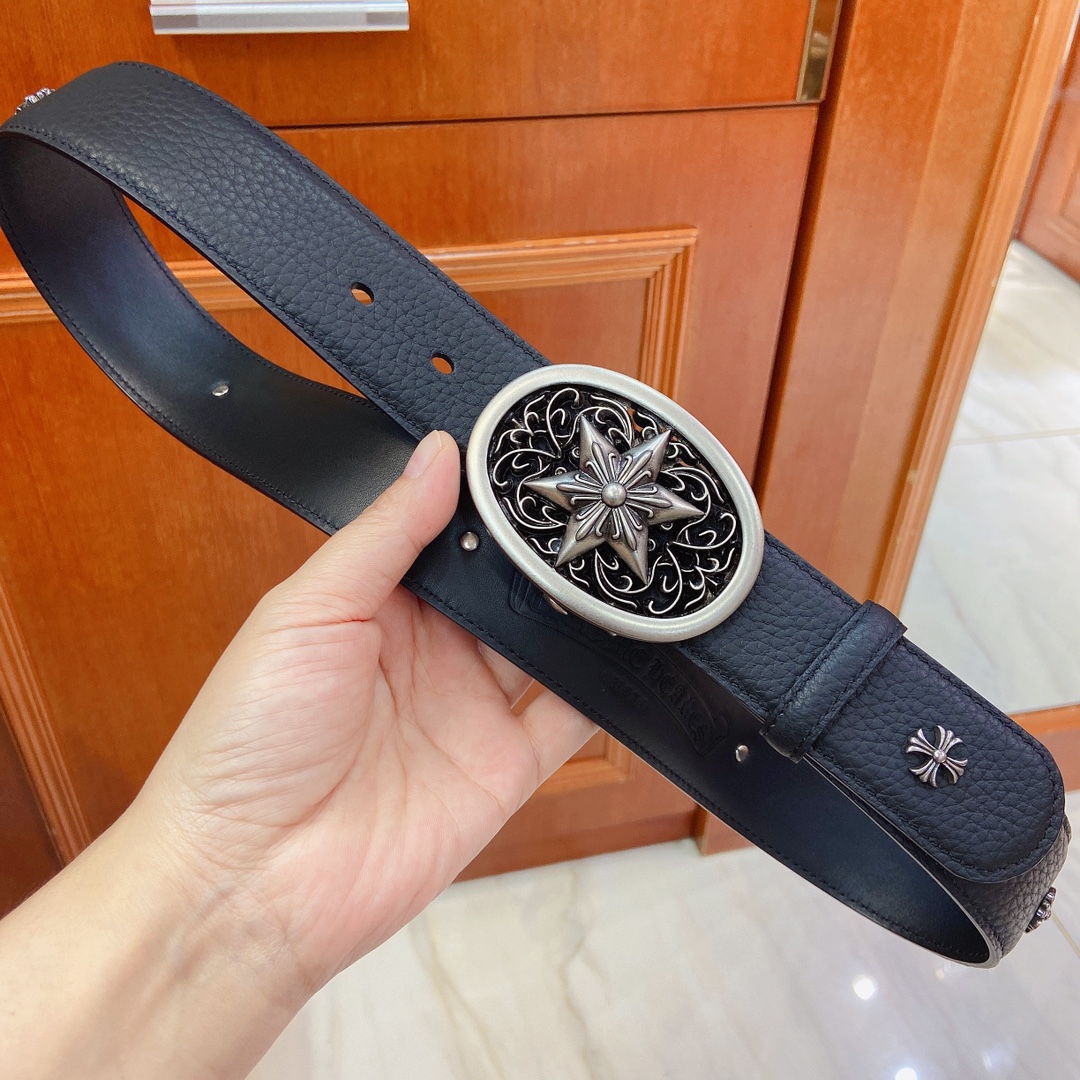 Chrome Hearts Crocson Belt: Punk-Style Fashion with Precise Gold and Silver Coating - 图片 6