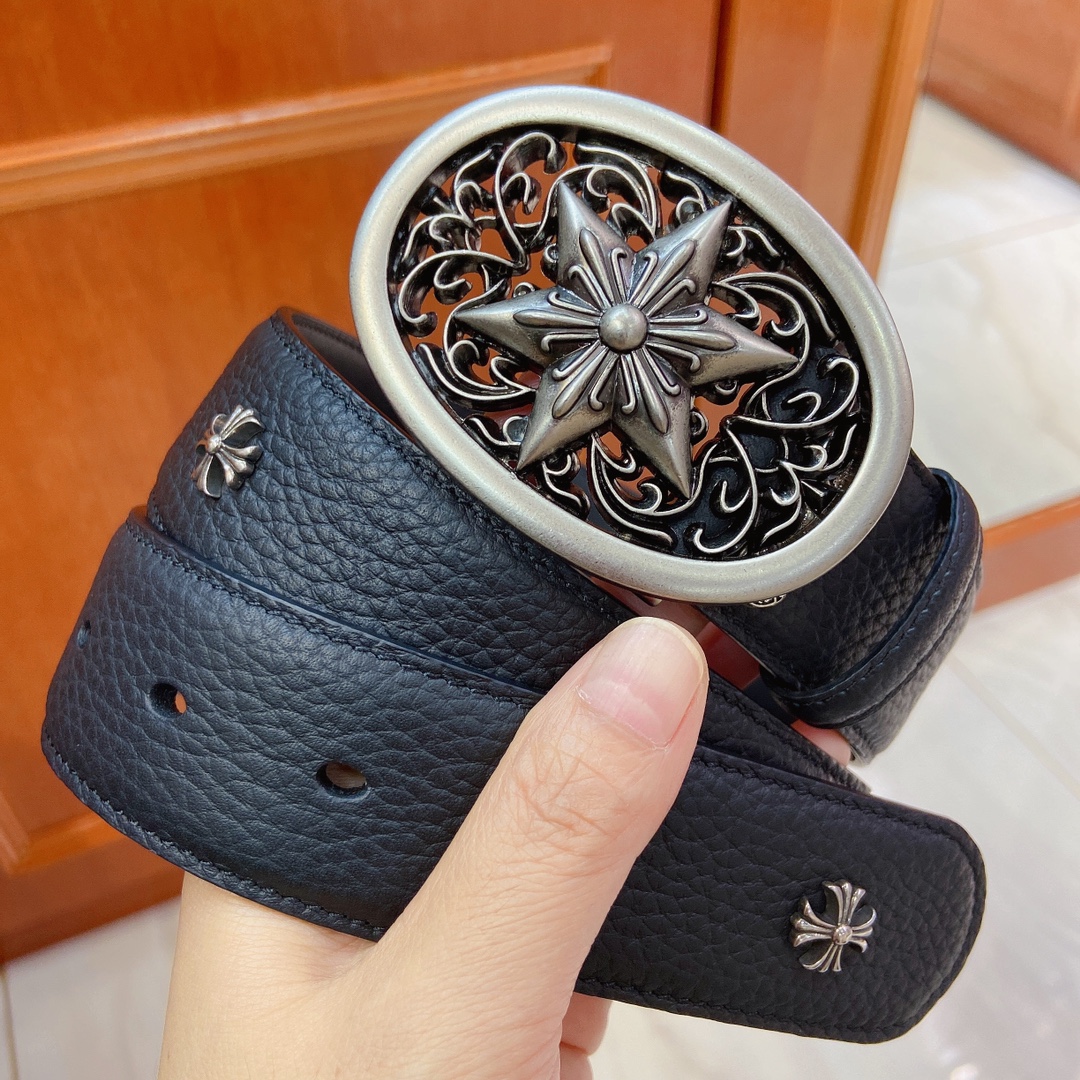 Chrome Hearts Crocson Belt: Punk-Style Fashion with Precise Gold and Silver Coating - 图片 4