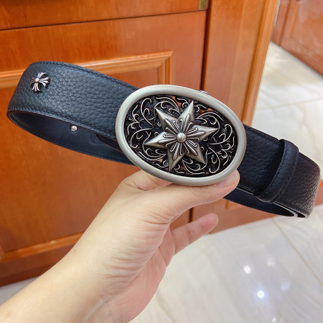 Chrome Hearts Crocson Belt: Punk-Style Fashion with Precise Gold and Silver Coating - 图片 7