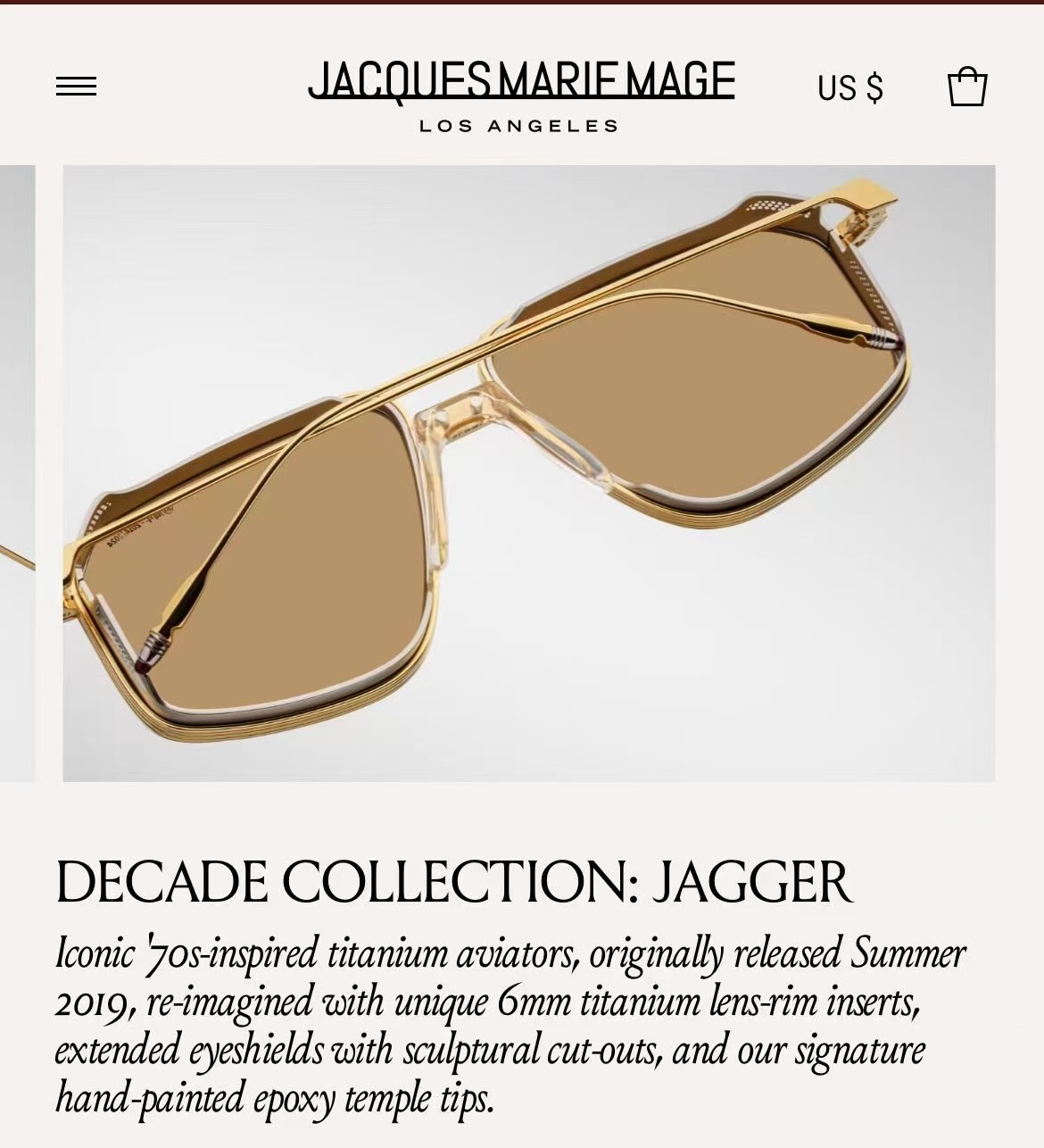  ‼️ 官网图 十周年系列：JAGGER
JACQUES MARIE MAGE
官网全线售罄
标志性的7