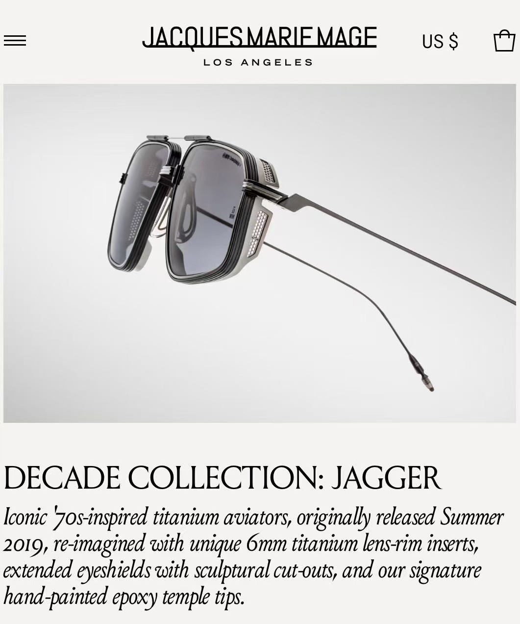  ‼️ 官网图 十周年系列：JAGGER
JACQUES MARIE MAGE
官网全线售罄
标志性的7