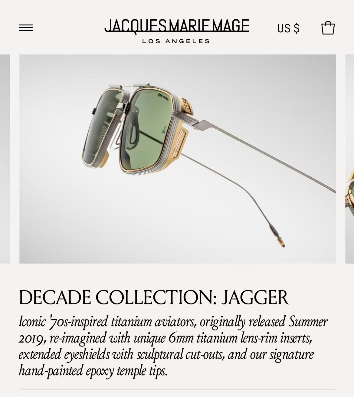  ‼️ 官网图 十周年系列：JAGGER
JACQUES MARIE MAGE
官网全线售罄
标志性的7