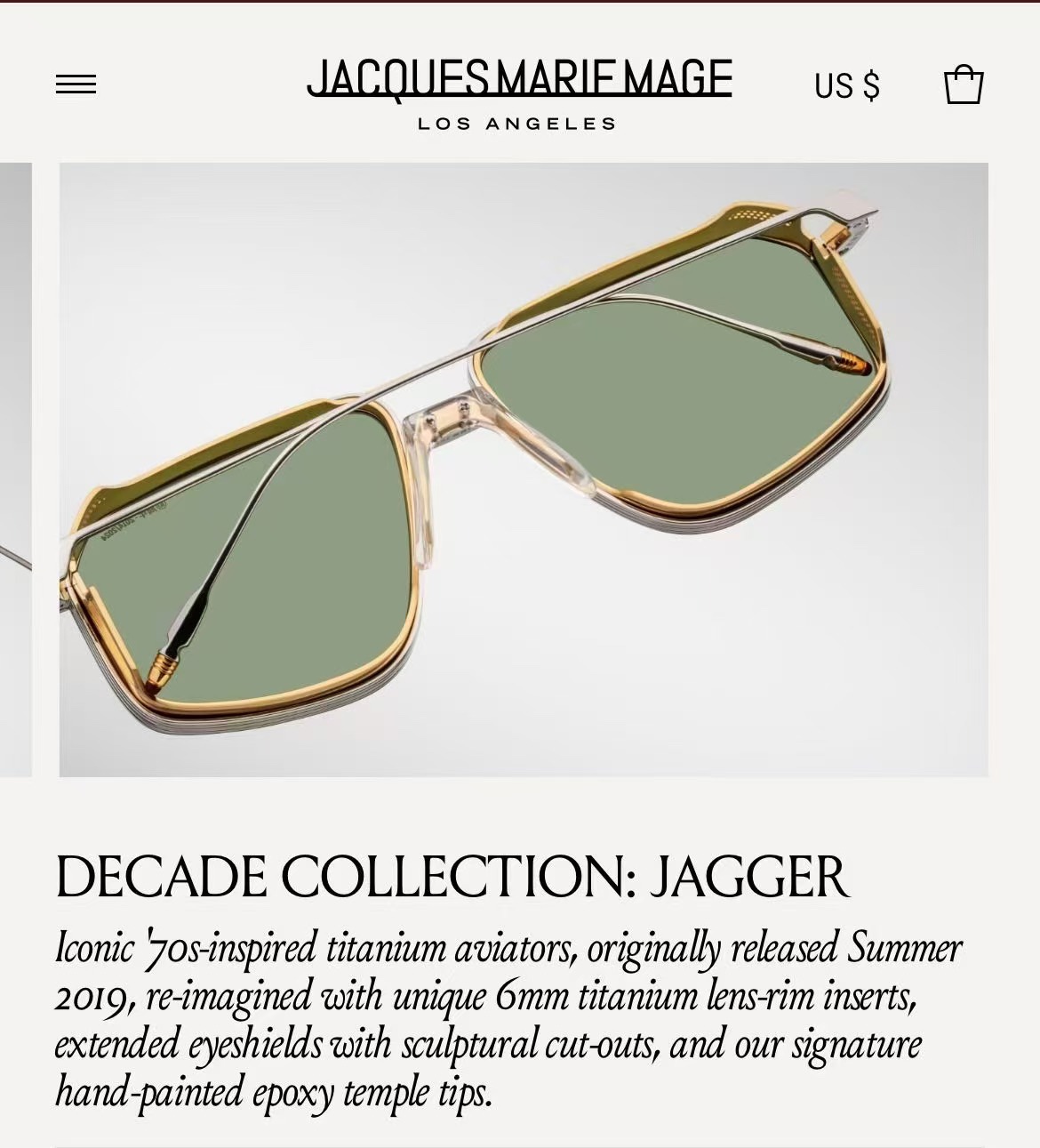  ‼️ 官网图 十周年系列：JAGGER
JACQUES MARIE MAGE
官网全线售罄
标志性的7