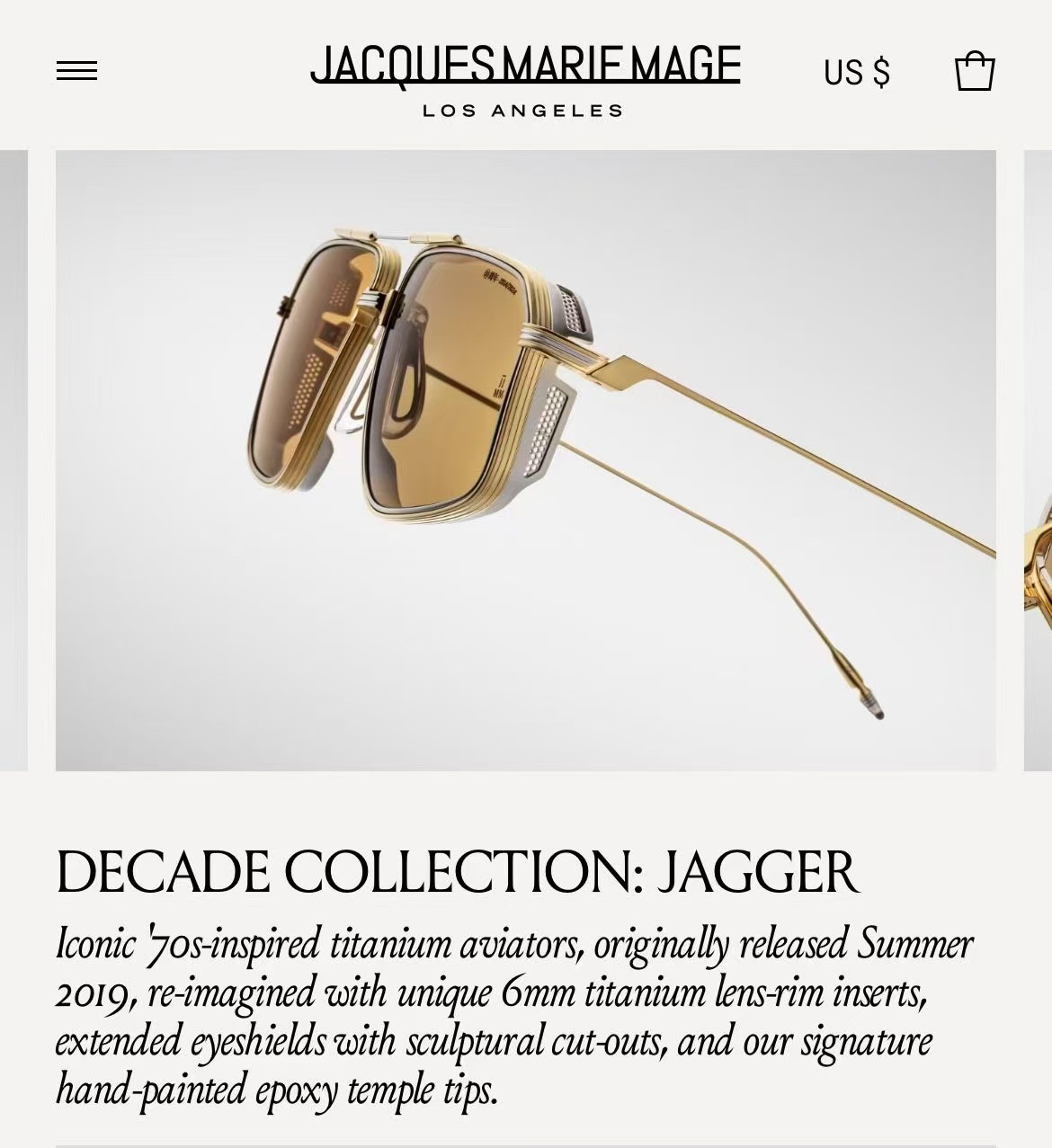  ‼️ 官网图 十周年系列：JAGGER
JACQUES MARIE MAGE
官网全线售罄
标志性的7