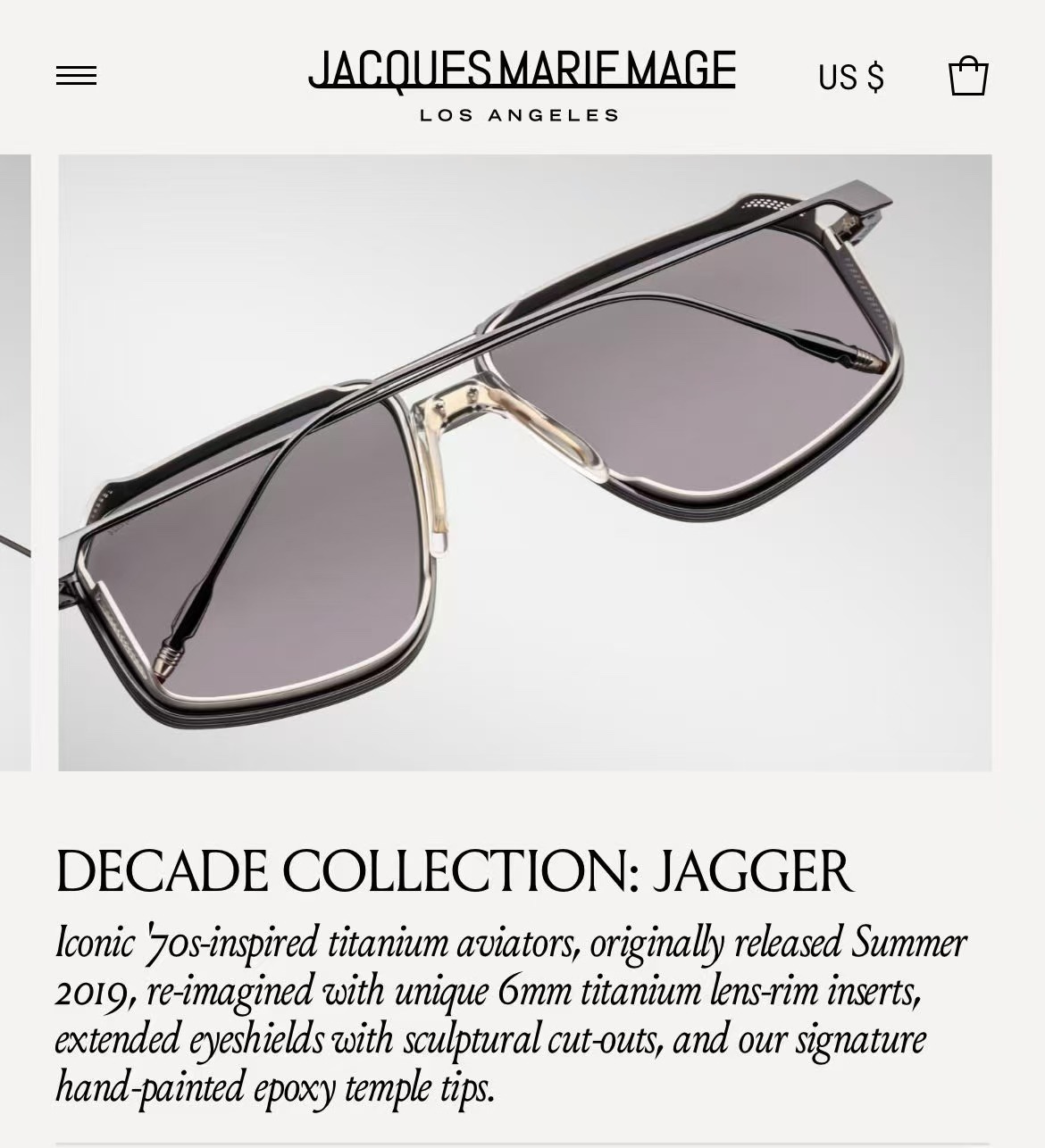  ‼️ 官网图 十周年系列：JAGGER
JACQUES MARIE MAGE
官网全线售罄
标志性的7