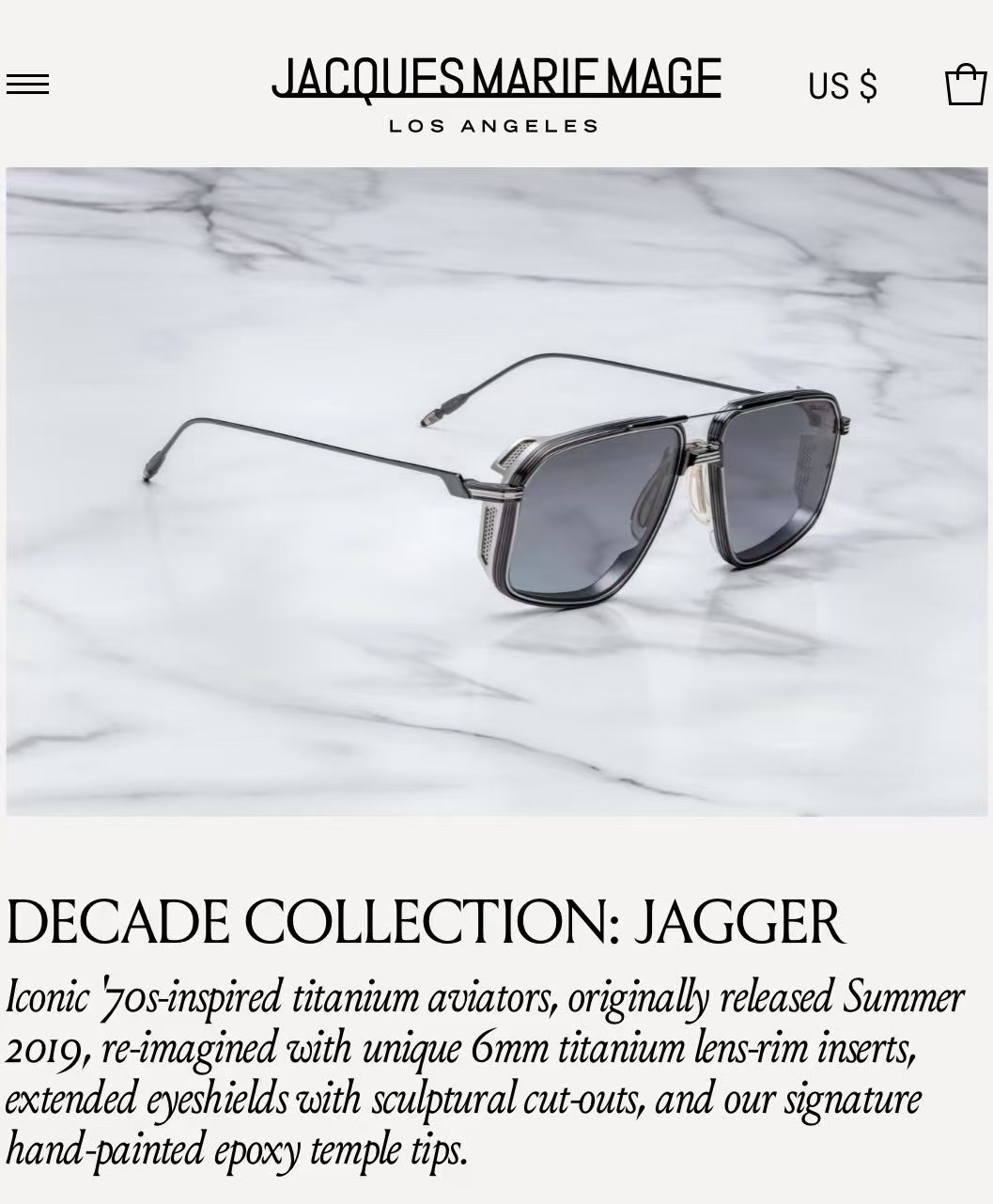  ‼️ 官网图 十周年系列：JAGGER
JACQUES MARIE MAGE
官网全线售罄
标志性的7