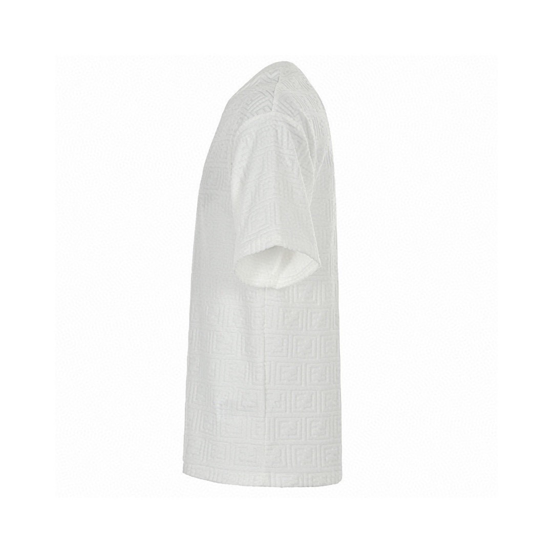 芬迪/Fendi 夏季新款 双F纹毛巾面料提花圆领短袖T恤-Chinese UA Cheap High Quatity Brand Clothes Bags handbags Sneakers wholesale wholesaler seller from China Factory suppliers Fashion Clothing Shoes best Quality Beautiful Price 芬迪/Fendi 夏季新款 双F纹毛巾面料提花圆领短袖T恤