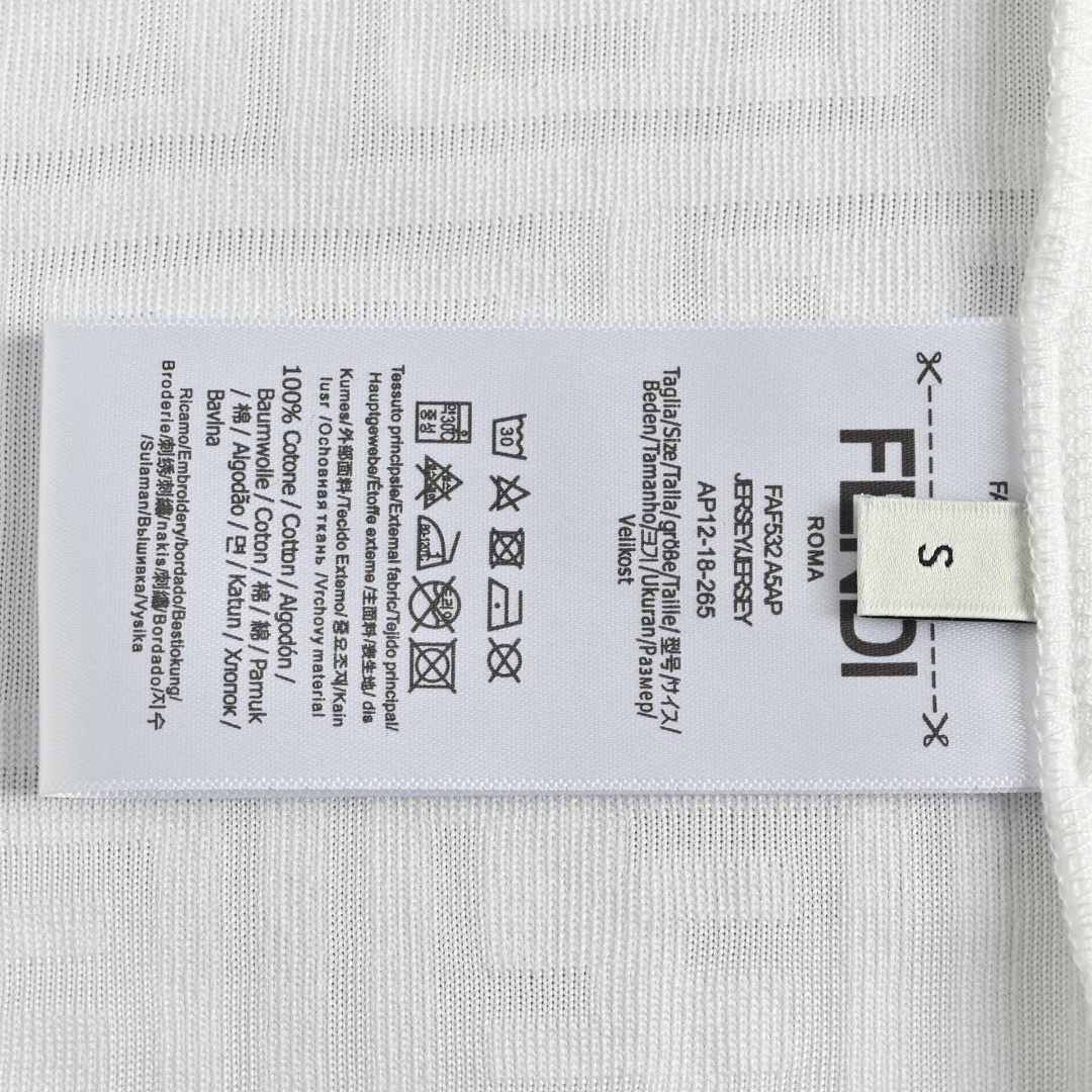 芬迪/Fendi 夏季新款 双F纹毛巾面料提花圆领短袖T恤-Chinese UA Cheap High Quatity Brand Clothes Bags handbags Sneakers wholesale wholesaler seller from China Factory suppliers Fashion Clothing Shoes best Quality Beautiful Price 芬迪/Fendi 夏季新款 双F纹毛巾面料提花圆领短袖T恤