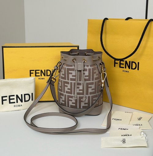 Fendi Mon Tresor Bucket Bag Classic Logo Calfskin Leather, 14x12x18cm 1 Fendi Mon Tresor Bucket Bag Classic Logo Calfskin Leather, 14x12x18cm