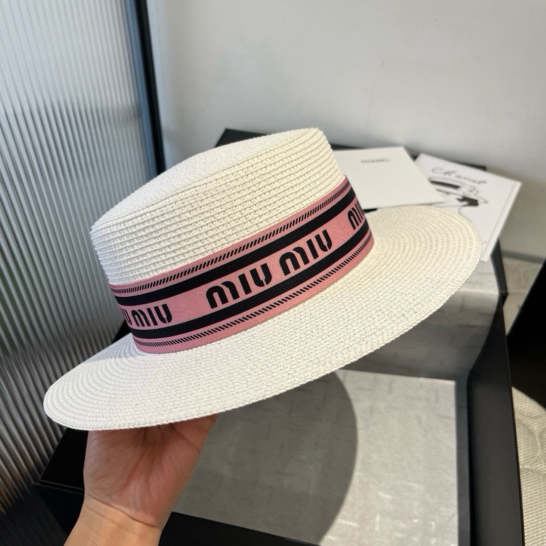 NO:349743,Miumiu Miu new top hat, head circumference 57cm hat, straw hat fisherman hat baseball hat, hat, miumiu, espadrilles, hatsmiumiu缪缪新款平顶礼帽,头围57cm帽子草帽渔夫帽棒球帽,帽子,miumiu,espadrilles,hats,hat