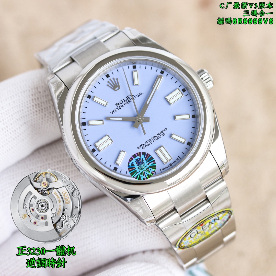 统一1650💰
🔥🔥🔥clean厂/c厂 蚝式恒动126000 最新款三色字面到货 黄色 蓝色 紫色3230机芯出货 认准腕表⌚️编码6R9999V6附带NFC感应卡,三码合一直径36mm-41mm腕表⌚️扣码5ZS,斜边凌角边面钉,细节拉满
采用正3230一体机芯!一档机芯没有日历空档位,字面颜色和原装没色差,采用斜角丁设计精工打磨,字面业内顶端技术印刷技术,原装一致超立体指针无毛边,九种原装彩色表盘可选!
顶级做工,品质超绝!🎮
深度还原,与Zp相似高达98%!一起“一劳永逸” 本次36mm-41mm恒动搭载3230机芯 完全一比一开模 随后附上真假对比 所有配件相似度极高,特别是蒂芙尼蓝色 花费近20w元一比一拆解 。熟悉的表友都知道,同款银面真品价格才5w左右,但是蒂芙尼蓝因为配色的特殊性 价格一度被炒到20w+ clean对于细节的追求大家有目共睹。表扣上的logo也是工艺的一大突破。cnc雕刻,形状规整 并且内侧伴有亮光处理。
夜光粉使用原厂sl blue夜光粉,所以伴随粗糙以及黑点到特殊性。玩过或者见过的表友应该都不会太陌生。这已经是劳力士特有的属性。认准C厂最新腕表⌚️编码6R9999V6,三码合一,附带NFC感应卡,直径36mm-41mm,最新腕表⌚️扣码U9G,品质保证