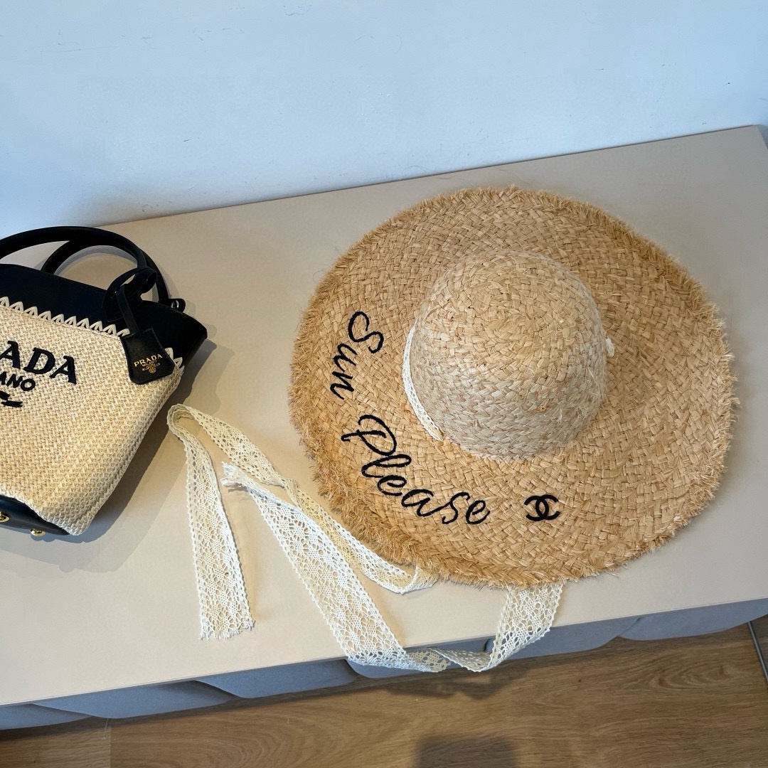 NO:349758,Chanel Chanel Rafi Straw Hat, Beach brim hat, Head circumference 57cm hat Straw Hat Fisherman's hat Baseball hat, Hats, Chanel, Chanel, espadrilles, HatsChanel香奈儿拉菲草帽,沙滩大檐帽,头围57cm帽子草帽渔夫帽棒球帽,帽子,chanel,chanel,espadrilles,hats,hat