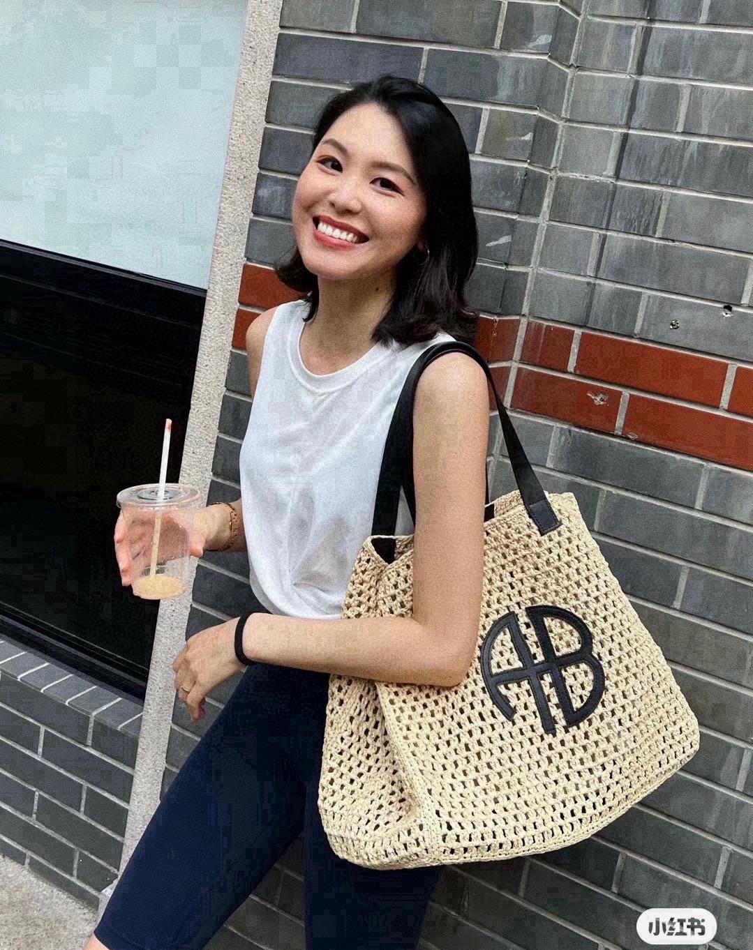 NO:349886,Size 37*32 ANINE BING RIO Straw woven bag tote bag Women's braided bag crossbody beach bag shoulder bag Spring and summer new style, super good upper body effect, fried chicken invincible temperament, straw hat, fisherman hat baseball hat, hat, espadrilles, espadrilles, totes, shoulder bags, hats尺寸37*32 ANINE BING RIO 草编包托特包 女士编织包斜挎沙滩包单肩包 春夏新款 上身效果超好  炒鸡无敌显气质帽子草帽渔夫帽棒球帽,帽子,espadrilles,espadrilles,totes,shoulder bags,hats,hat