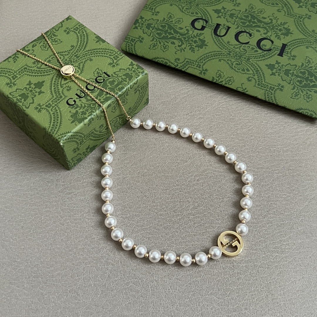 】 新款 珠宝系列 GUCCI 项链，原版11定制 奢侈 简约时尚 超耐看。