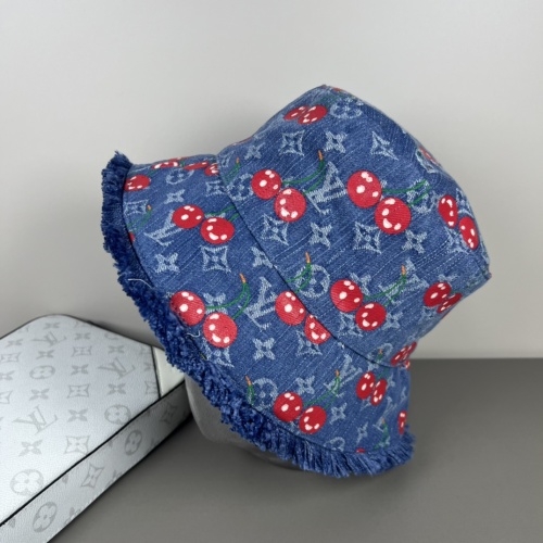 Louis Vuitton Denim Bucket Hat with Cherry Print, Stylish and Comfortable 1 Louis Vuitton Denim Bucket Hat with Cherry Print, Stylish and Comfortable