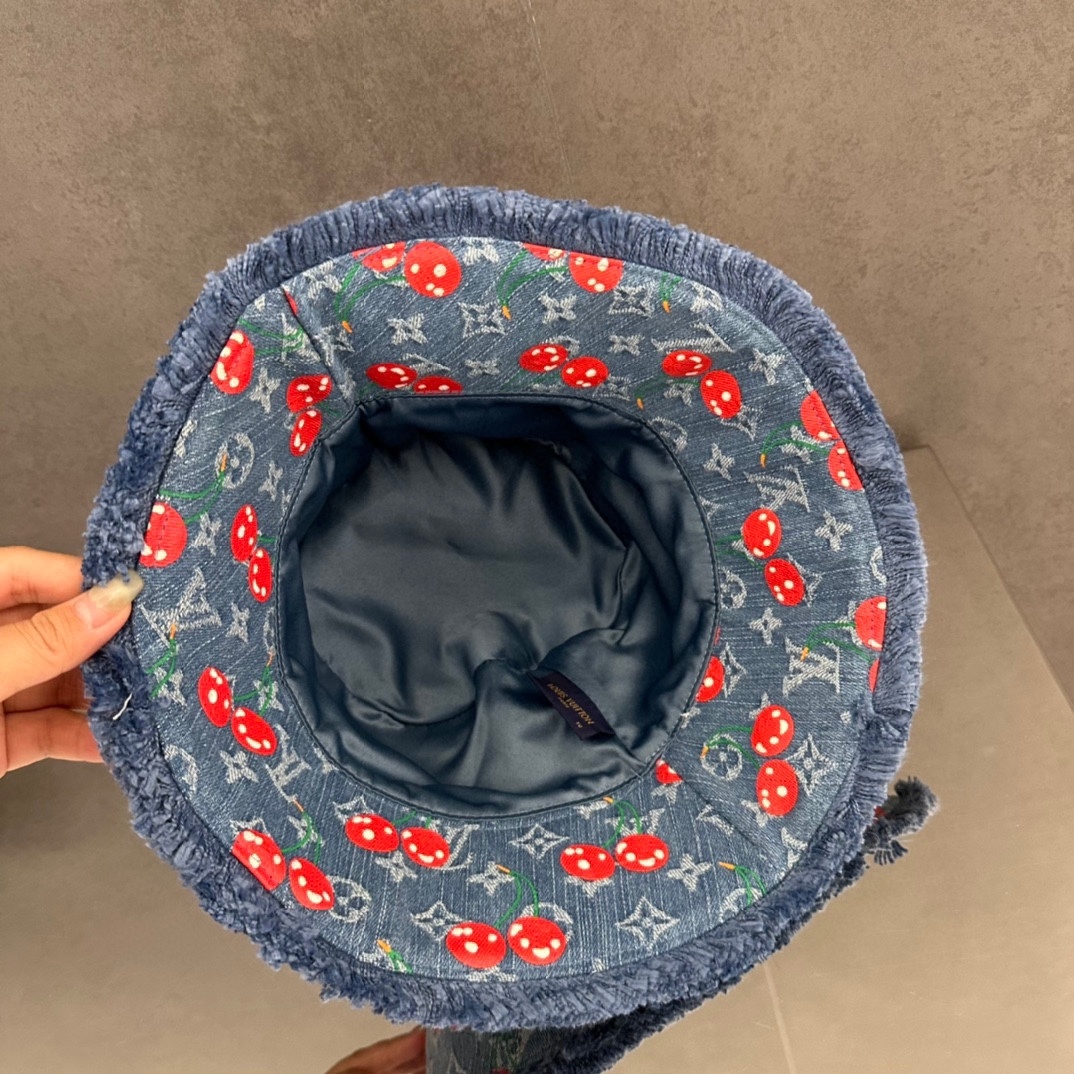 LV路易威登原单刺绣渔夫帽  轻盈透气。完美版型,独家实物拍摄,男女适用