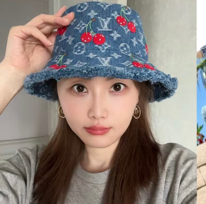 LV路易威登原单刺绣渔夫帽  轻盈透气。完美版型,独家实物拍摄,男女适用