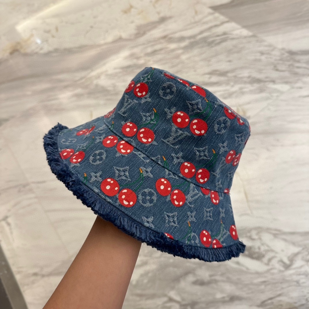 LV路易威登原单刺绣渔夫帽  轻盈透气。完美版型,独家实物拍摄,男女适用