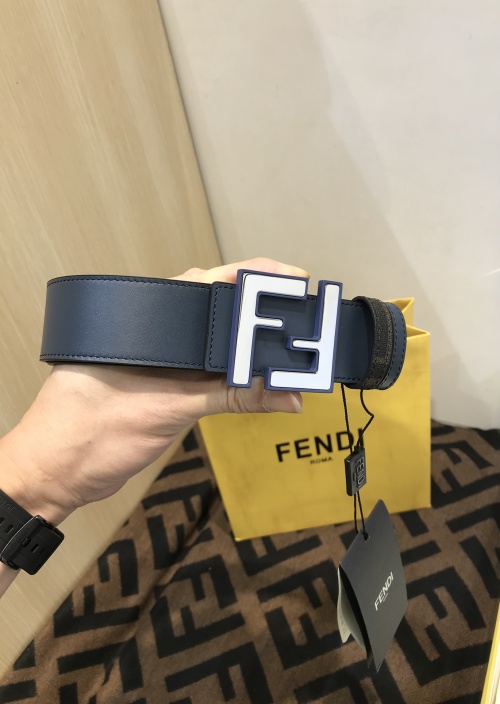 Fendi Men's Reversible Leather Belt with Iconic FF Buckle, 38 mm - New 1 Fendi Men's Reversible Leather Belt with Iconic FF Buckle, 38 mm - New