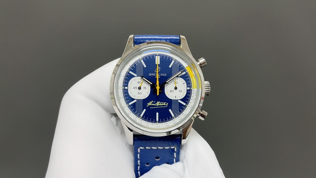 NO:393179,TO Breitling's new chronograph (Navitimer), Breitling reinvents the classic watch with bold colors. Its size is 42mm, and the iterative model is undoubtedly an authentic unique chronograph. It has a unique decoration on the back cover and uses a 316 stainless steel bezel to easily hold it and effectively protect the double-sided anti-glare sapphire watch. The dial is available in black, blue and white, and is decorated with large-size luminous hands and hour markers. Perfect workmanship!  Welcome to taste, breitling19860909TO百年灵全新计时腕表（Navitimer）,百年灵以大胆色彩焕新演绎经典腕表.尺寸42mm,迭代款无疑是地道的独特计时腕表,带有后盖表面独特饰片,采用316精钢表圈,实现轻松握持,有效保护双面防眩蓝宝石表镜.表盘有黑色、蓝色及白色可选,均饰有大尺寸夜光指针和时标.做工完美！欢迎品鉴,,breitling,Watch