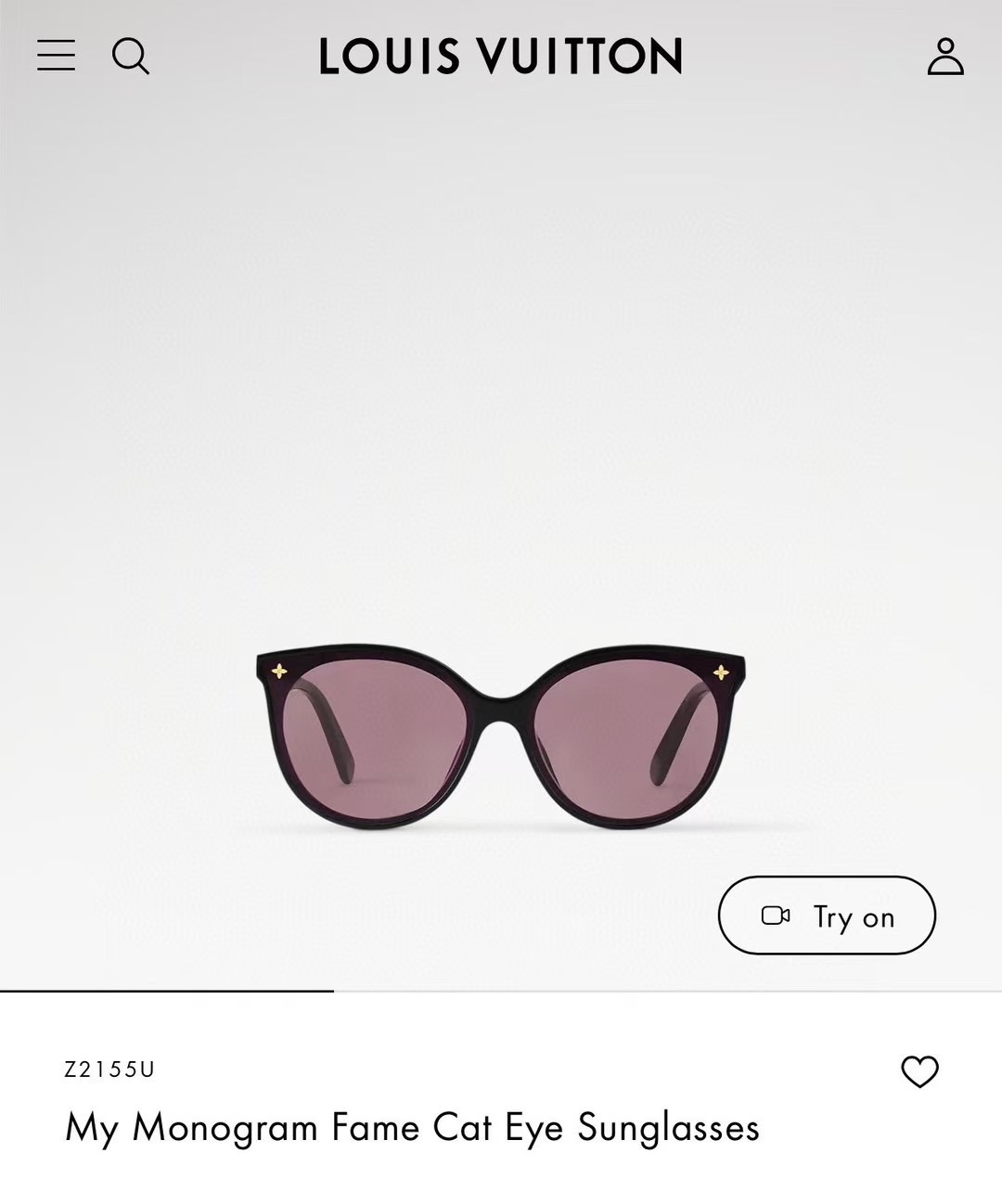  ‼️ 官网图 LOUIS VUITTO*
MOD：Z2130U Z2155U
SIZE：63口17-1