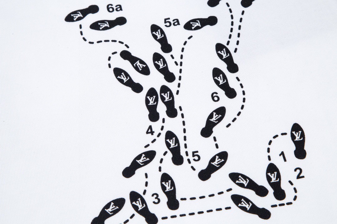 路易威登/Louis Vuitton 夏季新款 发泡字母印花圆领短袖T恤 白色/黑色