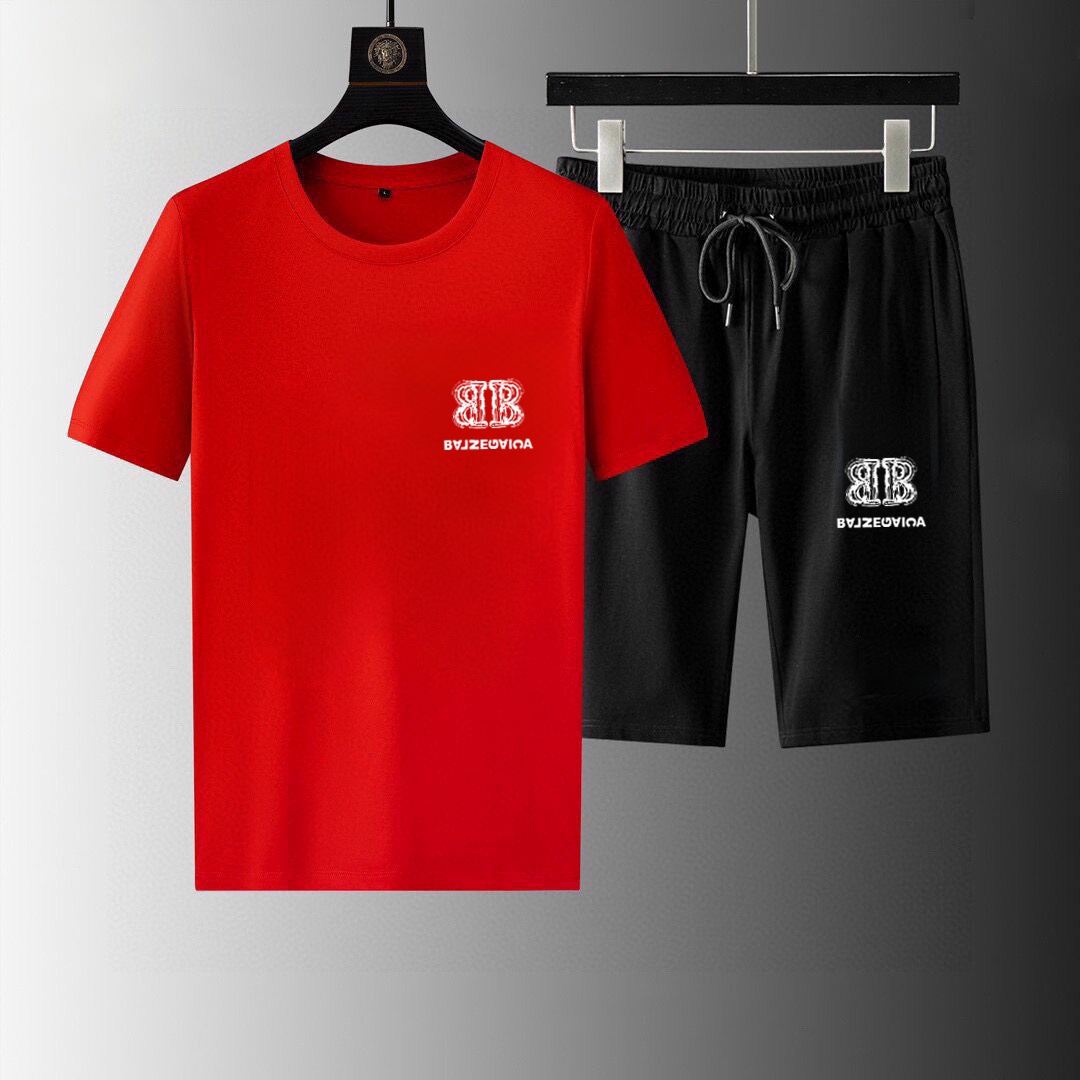 Balenciaga 品牌【BALENCIAGA 巴黎世家】 2025新款男士短袖短裤套装 销售 市面高端版本 手感细腻柔软 让你穿着更加舒适 立体裁剪版型超赞 尺码:M-5XL下单请报身高体重
