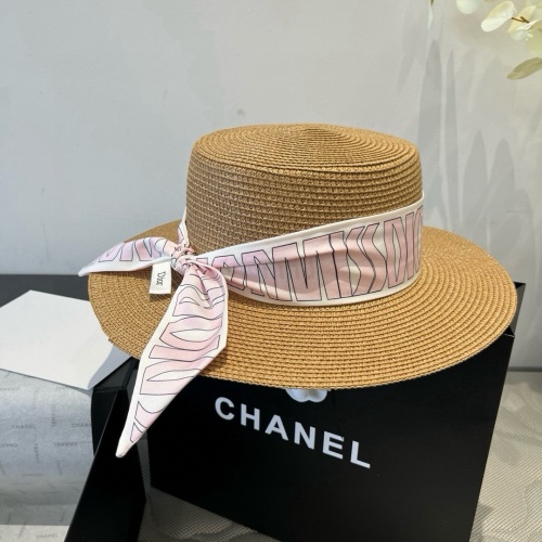 Dior Straw Hat with Silk Scarf - Summer Style, 57cm Head Circumference 1 Dior Straw Hat with Silk Scarf - Summer Style, 57cm Head Circumference