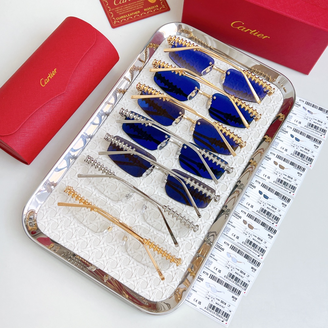 Lente azul de alta calidad con logo Cartie* de Zeiss, modelo: CT0544S, medidas: 58□16-140, precio: 145
