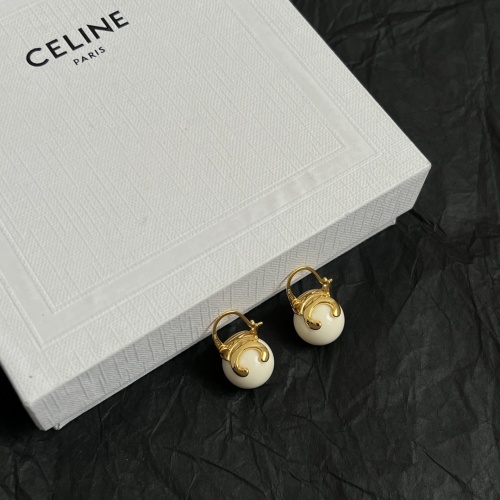 Celine Women's Gold-Tone Finish and Pearl Earrings - Elegant and Stylish
