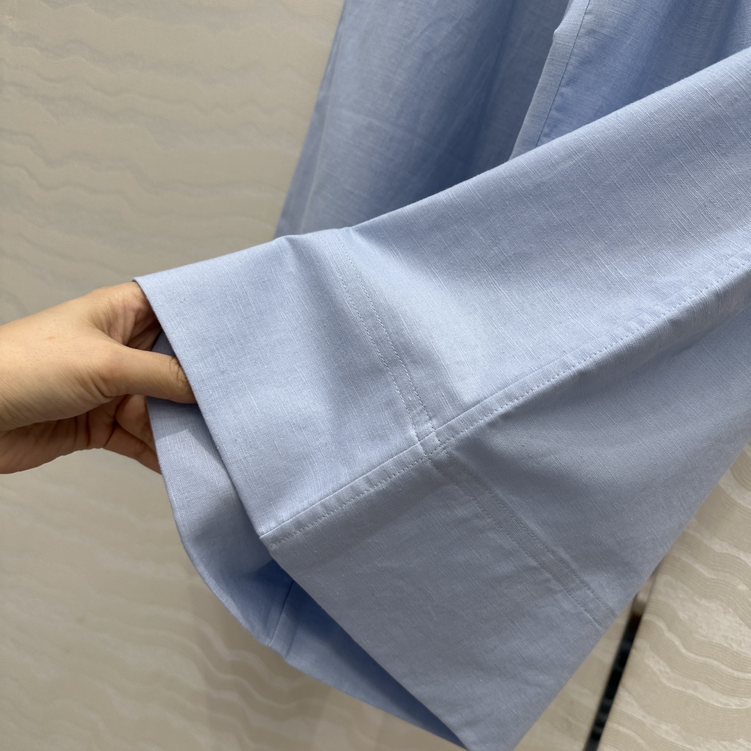 独家首发♥️原单品质TM*长期主义，老钱风松弛感穿搭❤️定型高比例亚麻棉直筒阔腿裤！极简主义风松紧腰设计