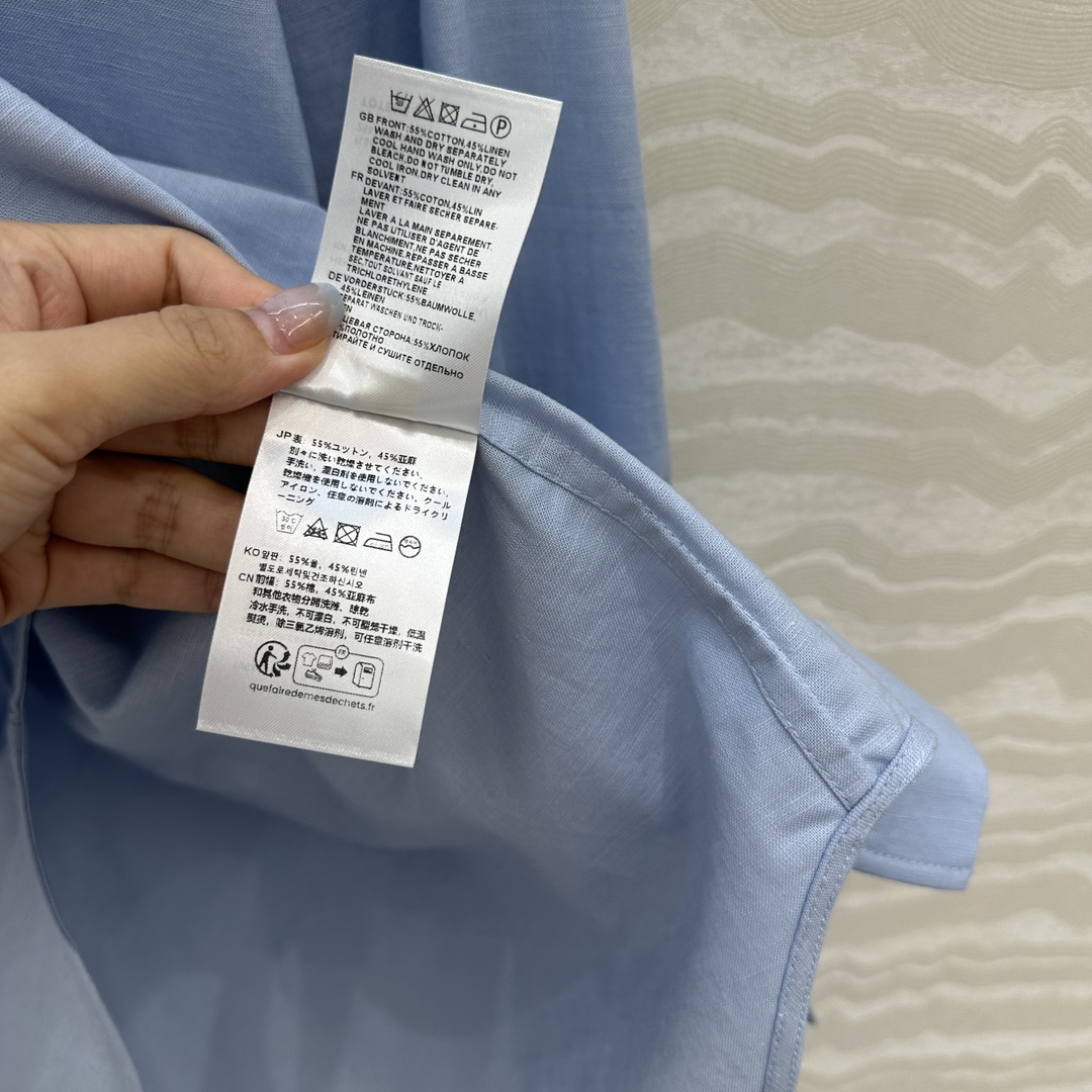 独家首发♥️原单品质TM*长期主义，老钱风松弛感穿搭❤️定型高比例亚麻棉大衬衫！极简主义风宽松版型设计随