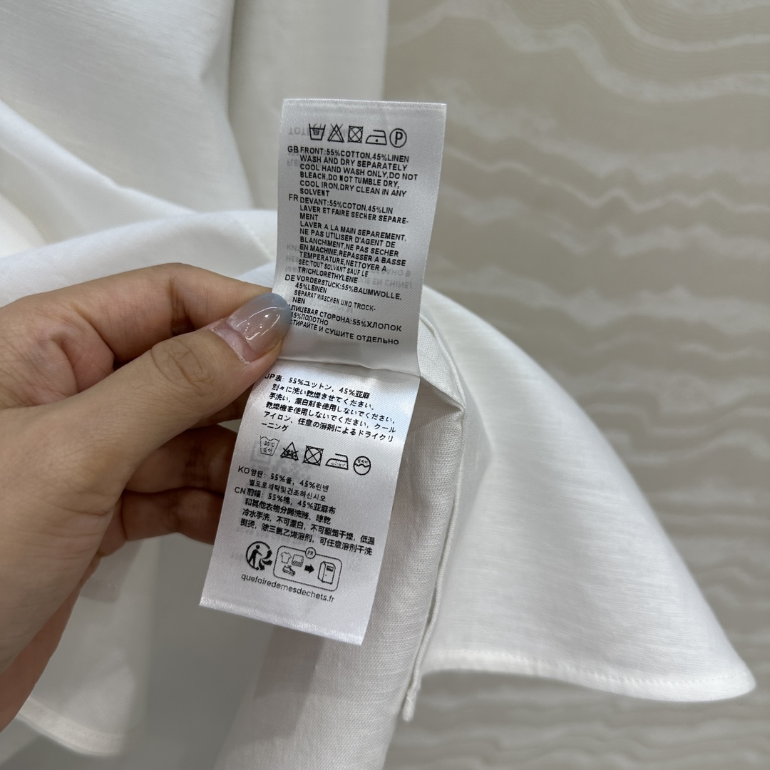 独家首发♥️原单品质TM*长期主义，老钱风松弛感穿搭❤️定型高比例亚麻棉大衬衫！极简主义风宽松版型设计随