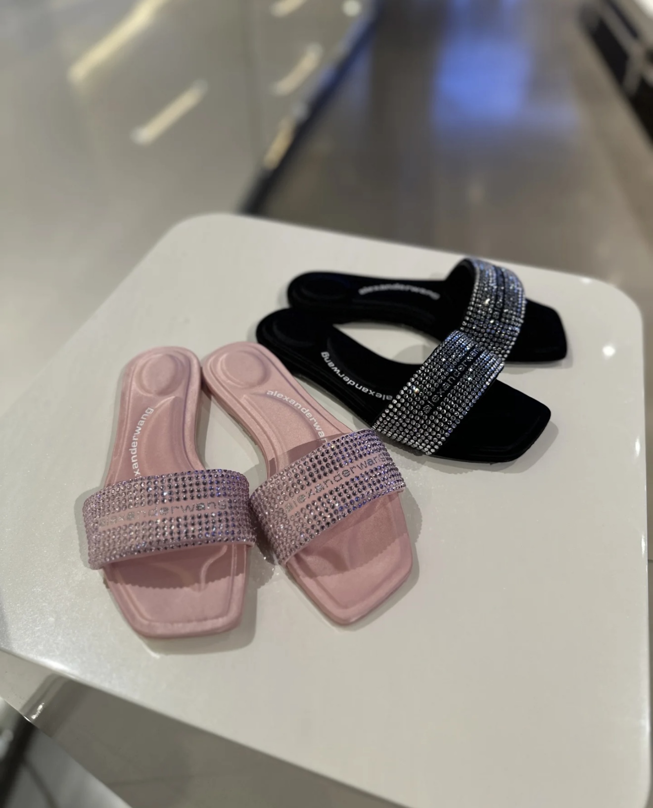NO:414963,alexanderwang These rhinestone slippers are so beautiful, slippers, slippers19860909alexanderwang 这水钻拖鞋太美了,拖鞋,slippers,Women's Shoes