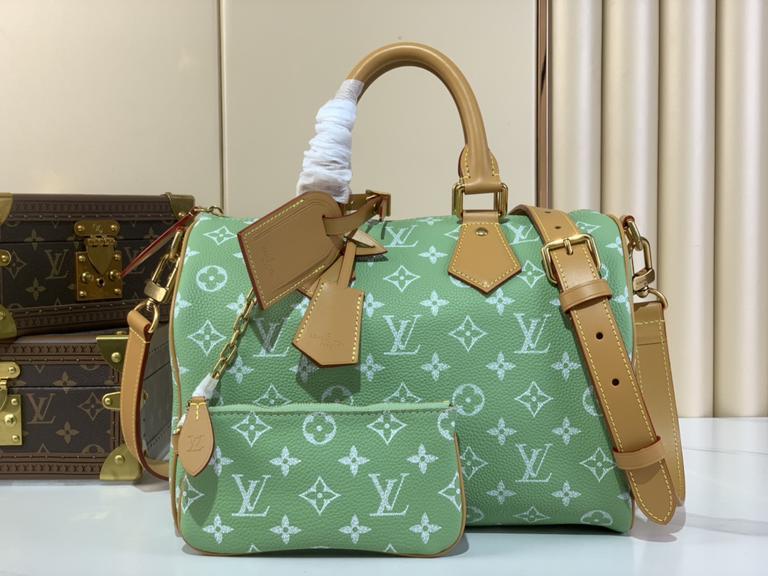 【SPEEDY BANDOULIÈRE30 手袋 】M14064新果绿色（全皮）本款 Speedy Ba