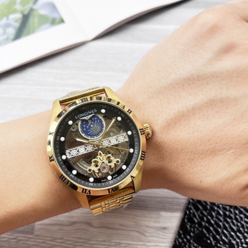 Longines Men's Gold-Tone Automatic Watch with Moon Phase and Skeleton Dial 1 Longines Men's Gold-Tone Automatic Watch with Moon Phase and Skeleton Dial