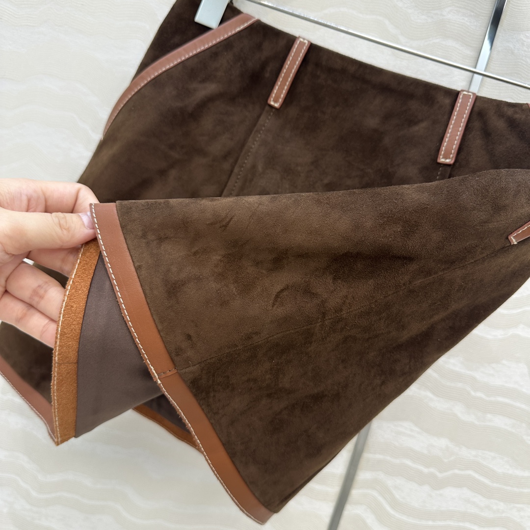 独家首发❤️高端品质控必入！miu系少女可露丽风🤎张元英同款🤎独家定制麂皮绒面工艺🤞知识分子复古棕色系麂