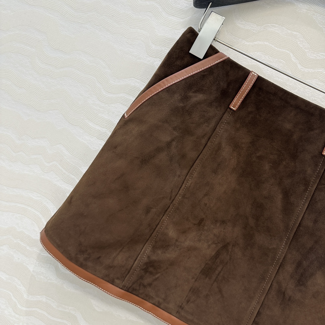 独家首发❤️高端品质控必入！miu系少女可露丽风🤎张元英同款🤎独家定制麂皮绒面工艺🤞知识分子复古棕色系麂