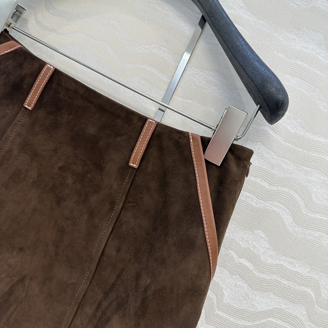 独家首发❤️高端品质控必入！miu系少女可露丽风🤎张元英同款🤎独家定制麂皮绒面工艺🤞知识分子复古棕色系麂