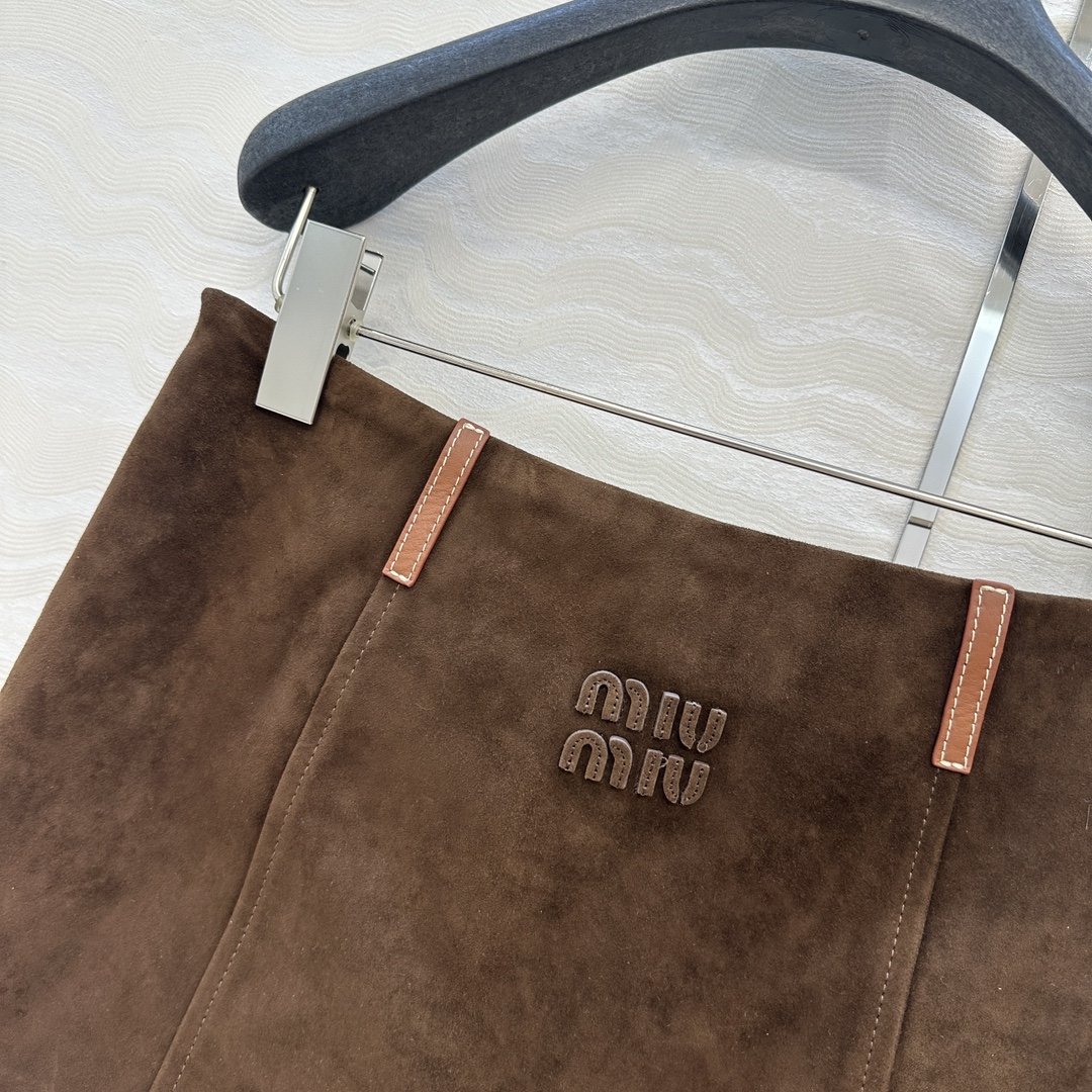 独家首发❤️高端品质控必入！miu系少女可露丽风🤎张元英同款🤎独家定制麂皮绒面工艺🤞知识分子复古棕色系麂