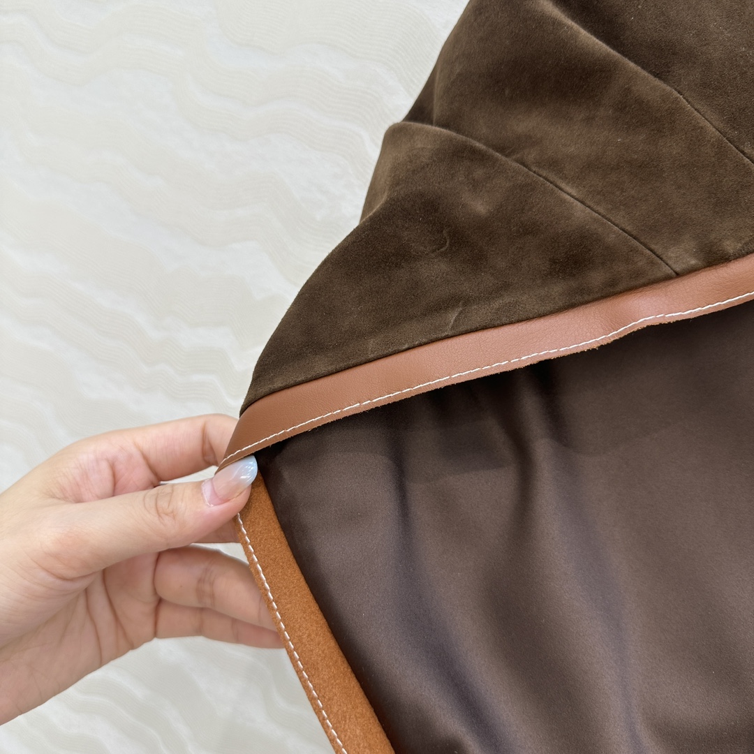 独家首发❤️高端品质控必入！miu系少女可露丽风🤎张元英同款🤎独家定制麂皮绒面工艺🤞知识分子复古棕色系麂