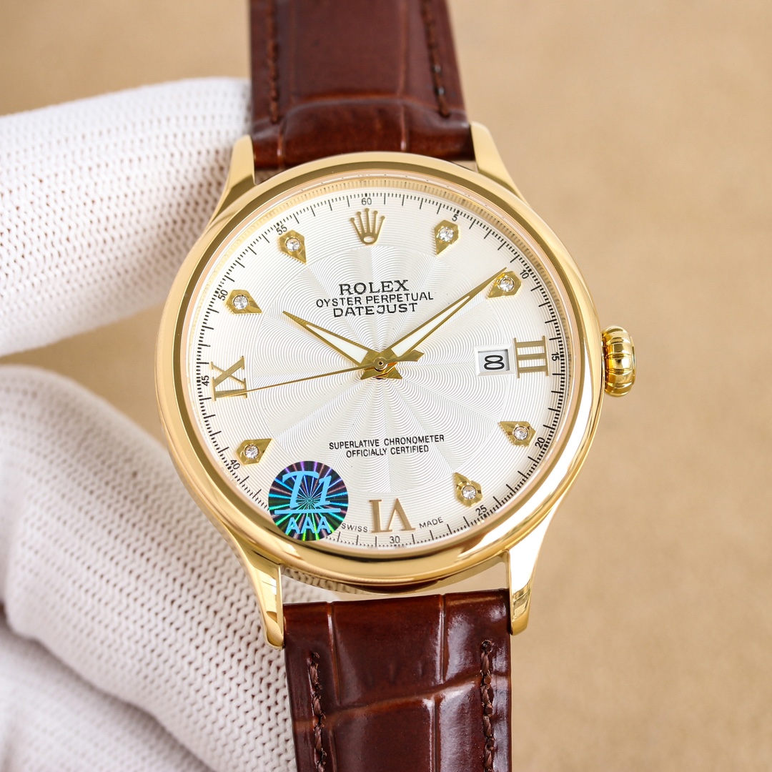 NO:338755,The new Rolex business watch in white gold is on the market!  Simple and elegant, business choice!  The watch is equipped with an original imported ultra-thin movement with a vibration frequency of 28,800 times per hour, stable performance and zero rework!  The case uses 316 stainless steel, sapphire glass mirror, and super luminous light!  Paired with an Italian leather strap, a unique pumpkin handle, a diameter of 40 mm, super waterproof, simple and atmospheric, high-end quality, suitable for all kinds of business occasions, the first choice for gifts!  ,,rolex19860909白 金 新款劳力士商务腕表火爆上市！简雅大方,商务优选！该表搭载原装进口超薄机芯,每小时振频28800次,性能稳定,零返修！表壳 釆用316 精钢,蓝宝石玻璃镜面,超强夜光灯！搭配意大利真皮表带,独特的南瓜把的,直径40 mm,超强防水,简洁大气,高端品质,适合各种商务场合,送礼首选！,,rolex,Watch