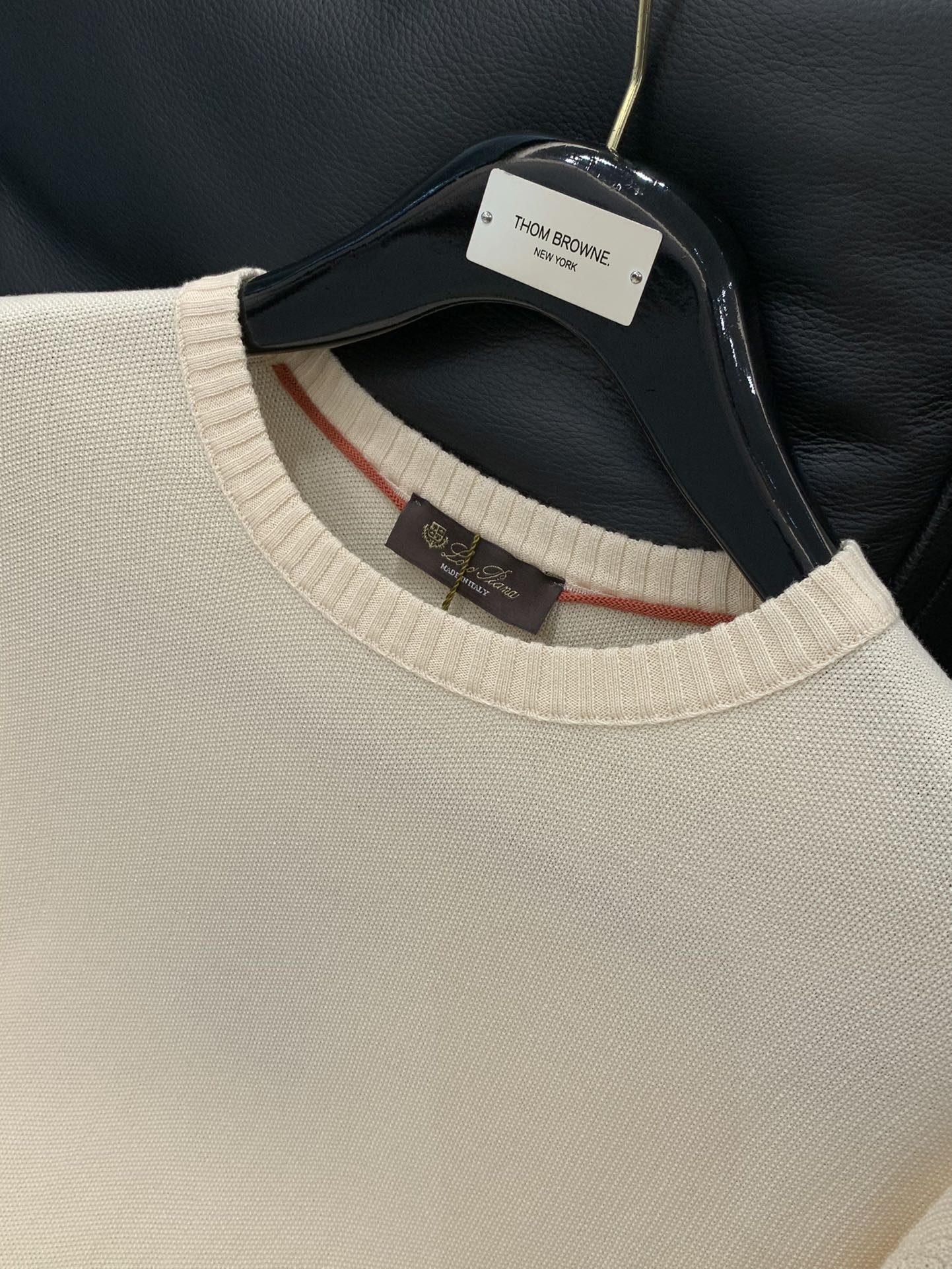 ，lp。(Loro Piana )，2025夏季最新品，专柜同步有售，原单狠货，时尚休闲圆领短针织袖T恤