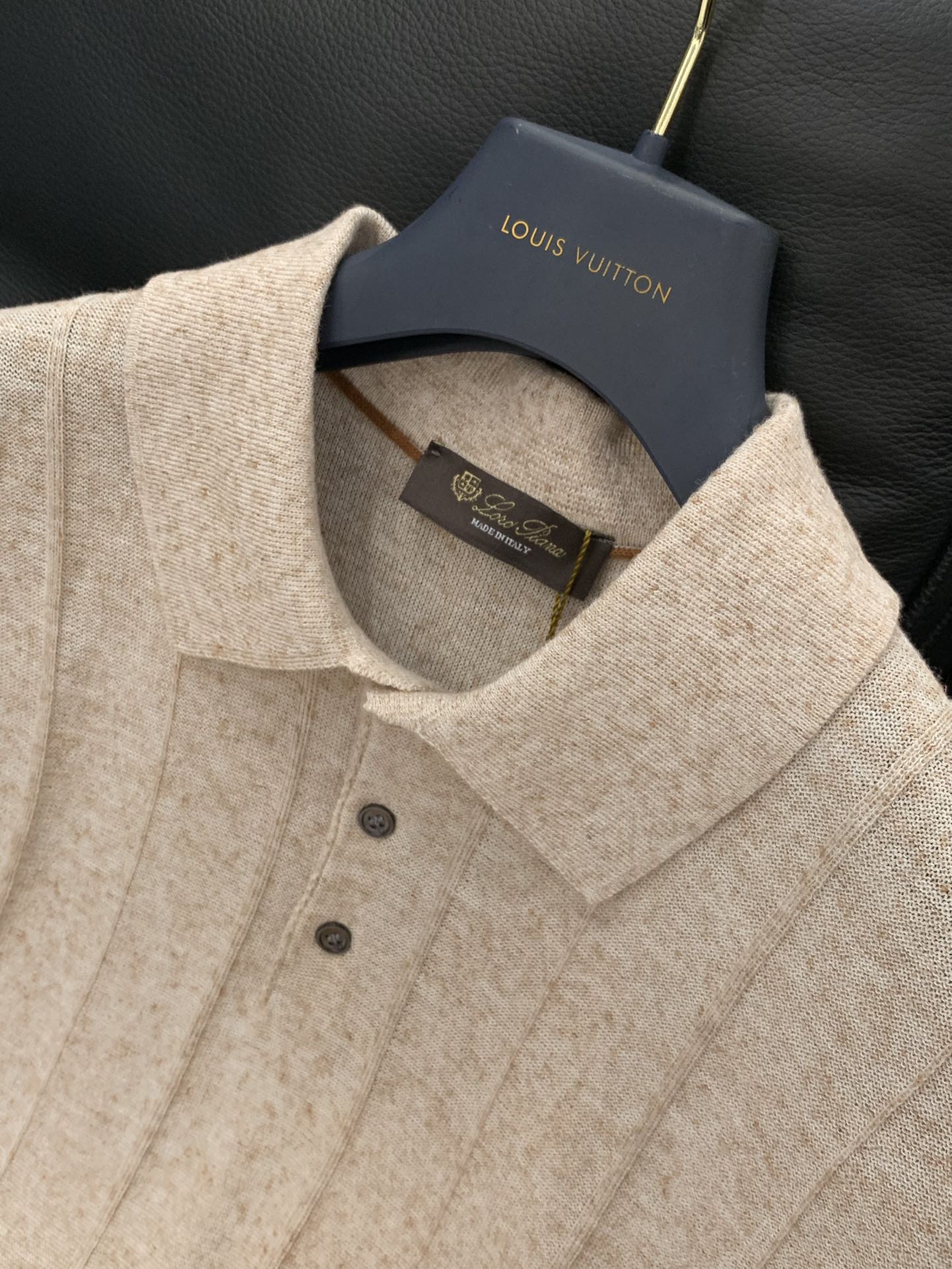 ，lp。(Loro Piana )，2025夏季最新品，专柜同步有售，原单狠货，时尚休闲翻领短针织袖T恤